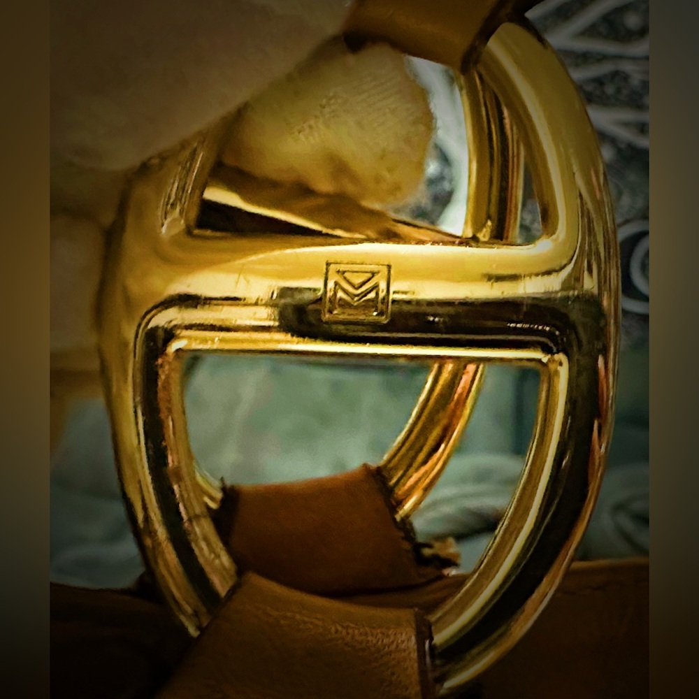 Vintage 90s Y2K Michael Kors Shoulder Bag  Gold soft Leather work and school bag - Picture 10 of 17